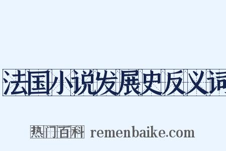 法国小说发展史反义词是什么意思的图片